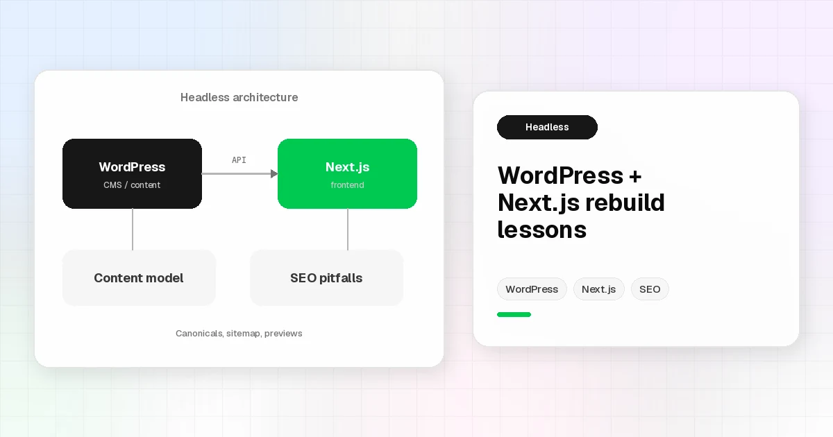 Headless WordPress with Next.js on a Real Rebuild